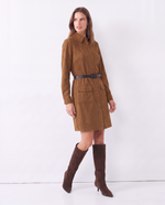 Abito chemisier in suede