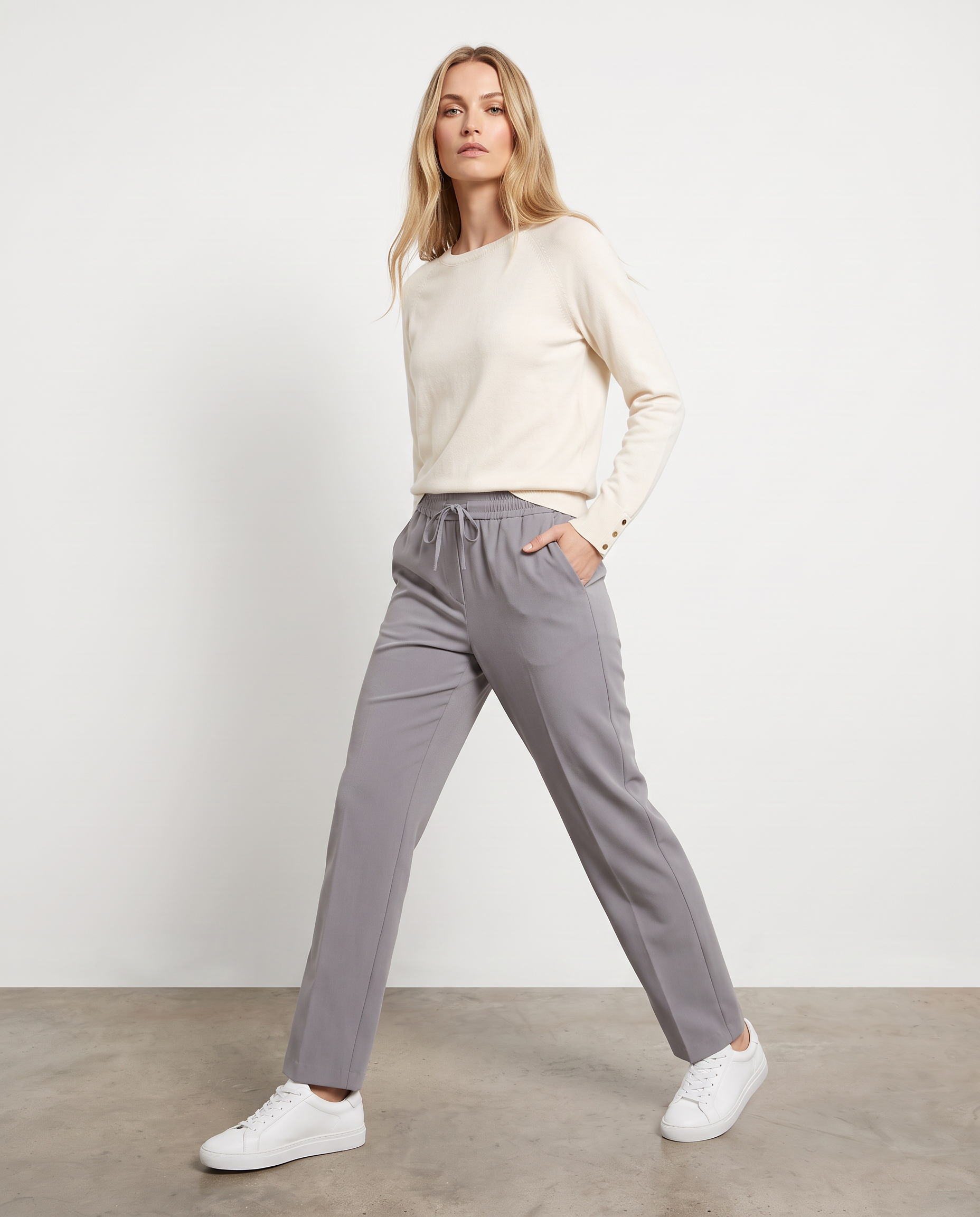Pantaloni con gamba dritta e coulisse
