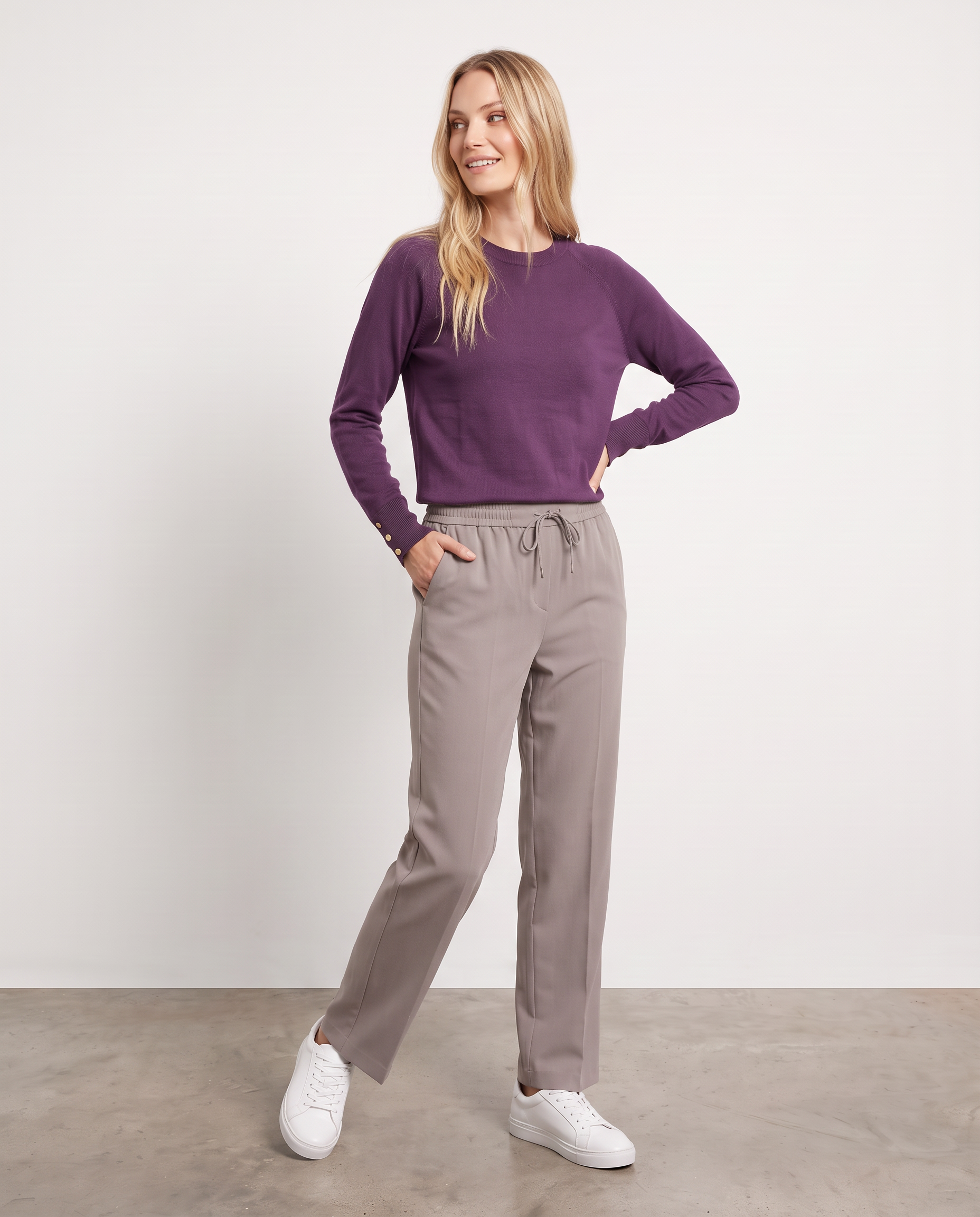 Pantaloni con gamba dritta e coulisse