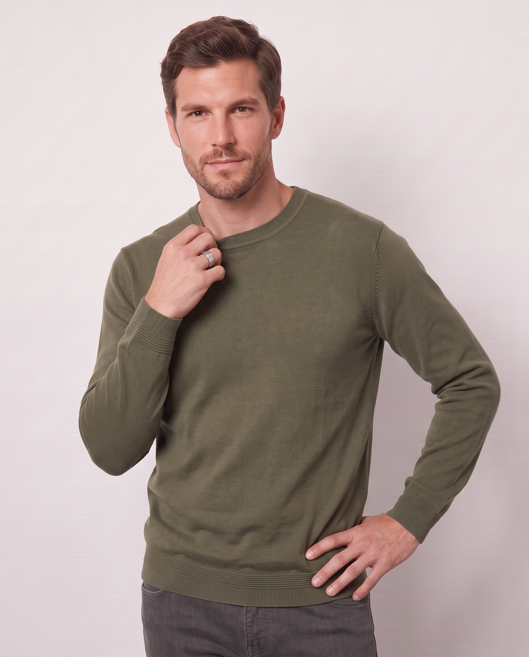 Maglia girocollo in cotone