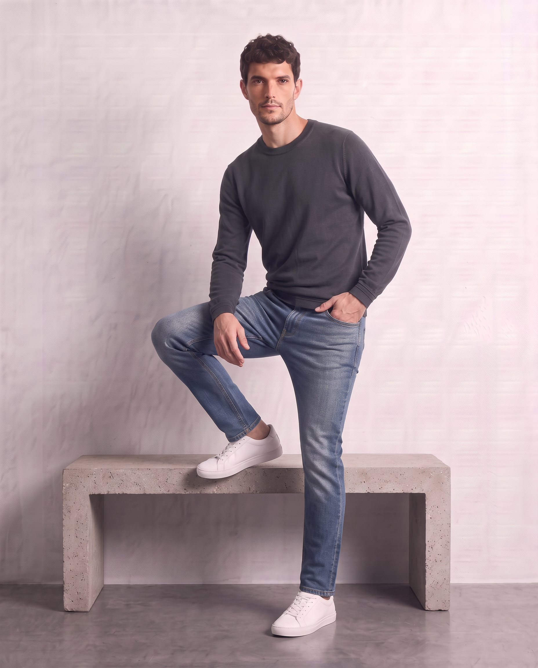 Maglia girocollo in cotone