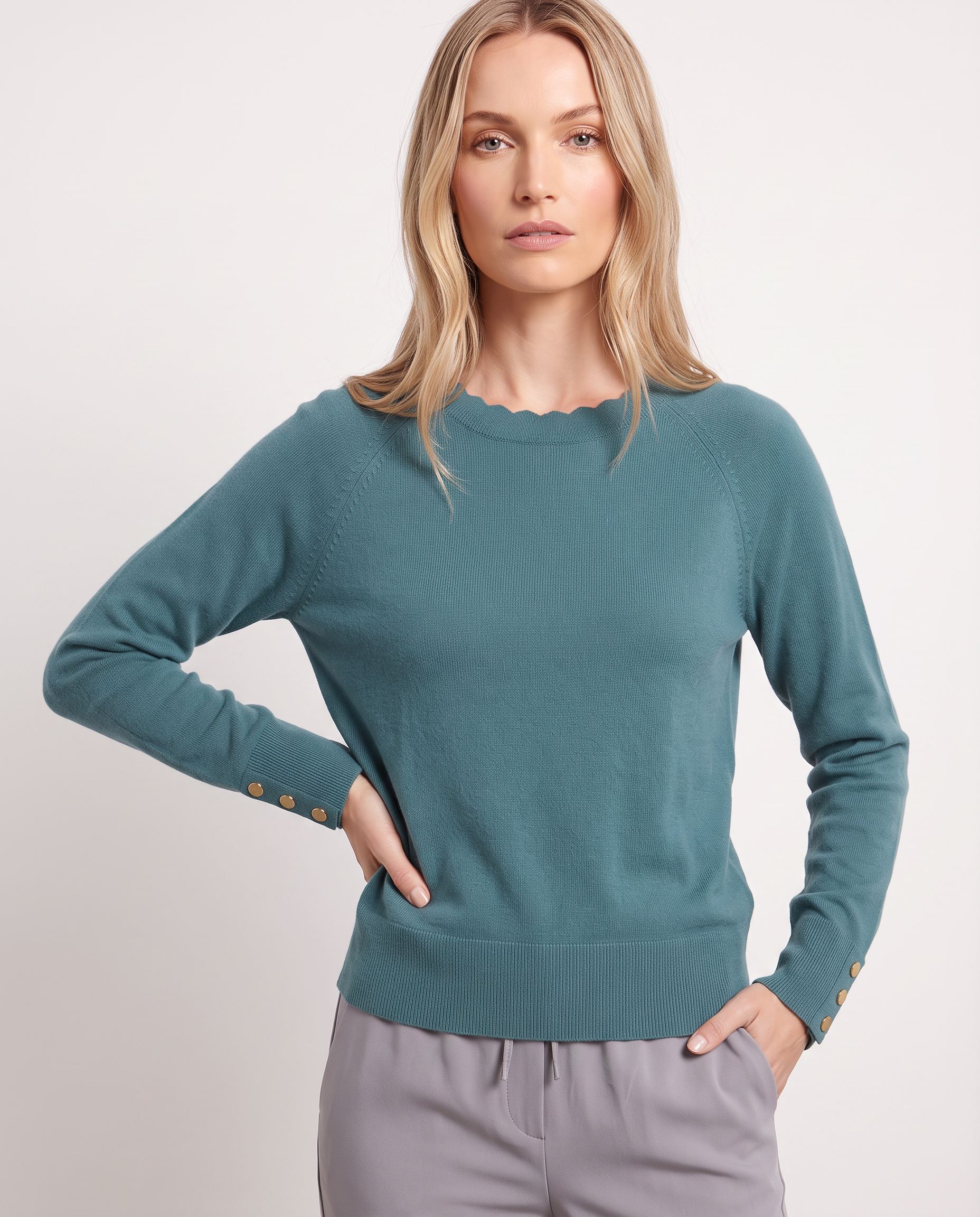 Maglia girocollo semiaderente