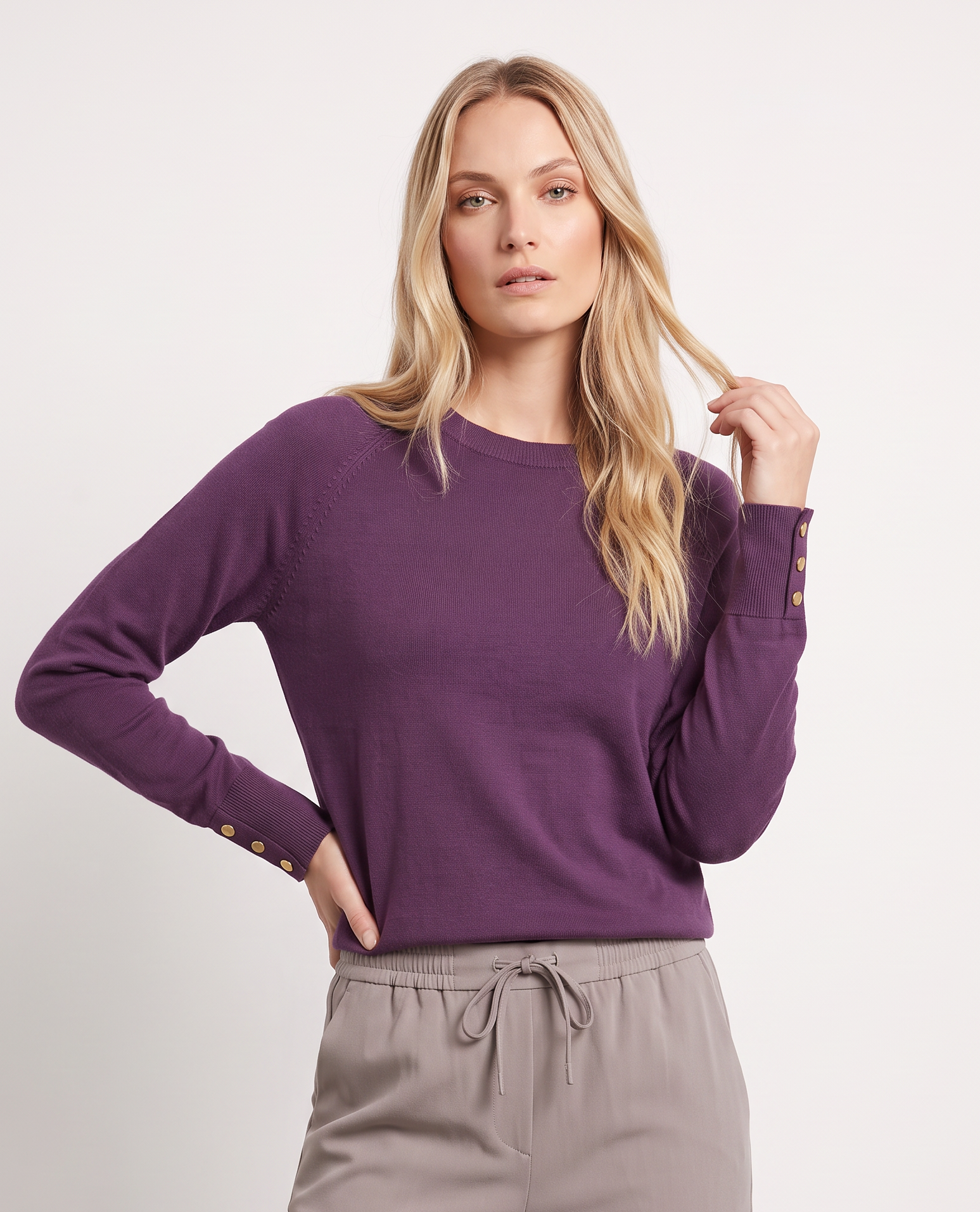Maglia girocollo semiaderente