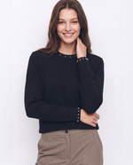 Maglia a maniche lunghe con borchie