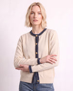 Cardigan girocollo in maglia
