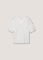 T-shirt scollo V in puro cotone