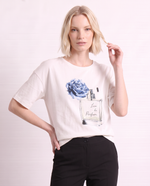 T-shirt con strass frontali