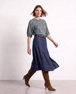 Gonna a portafoglio in denim