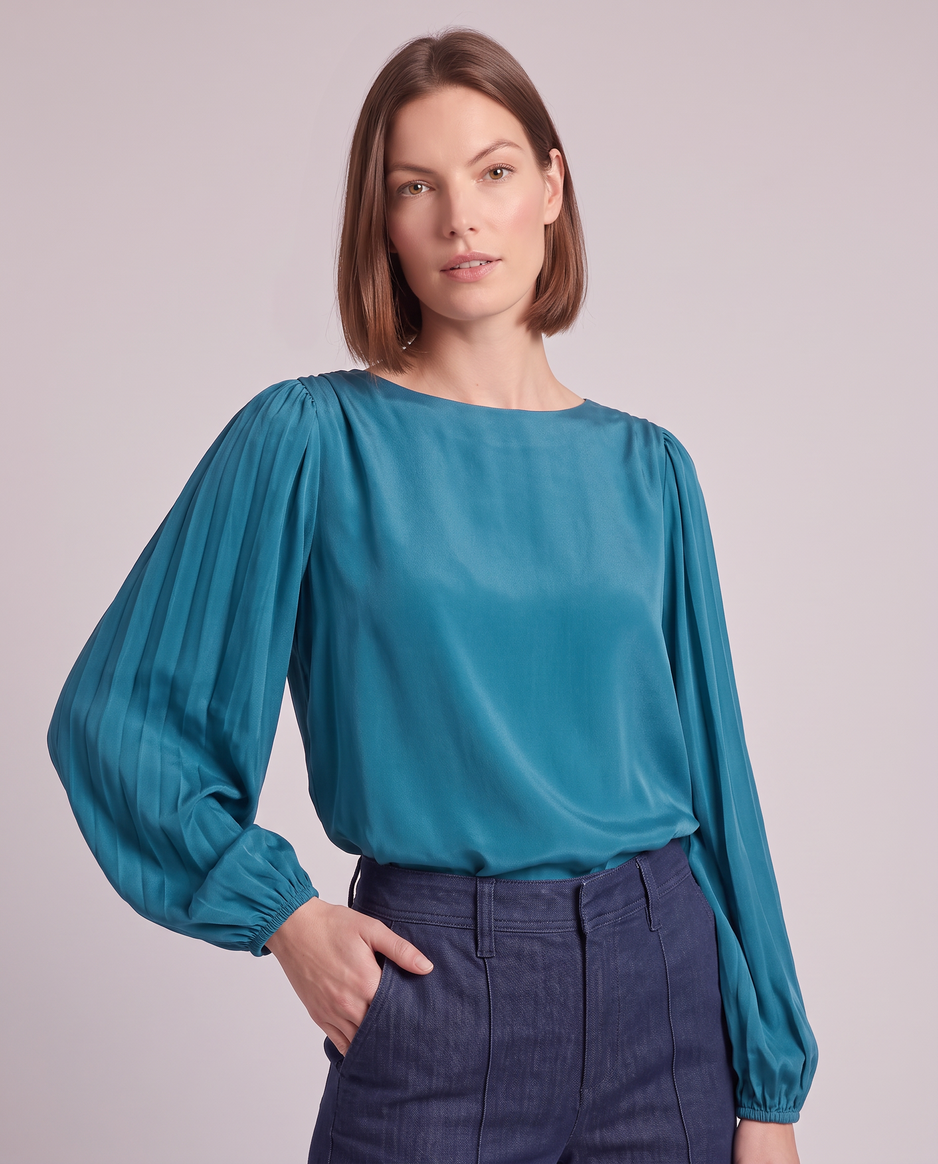 Blusa a maniche lunghe