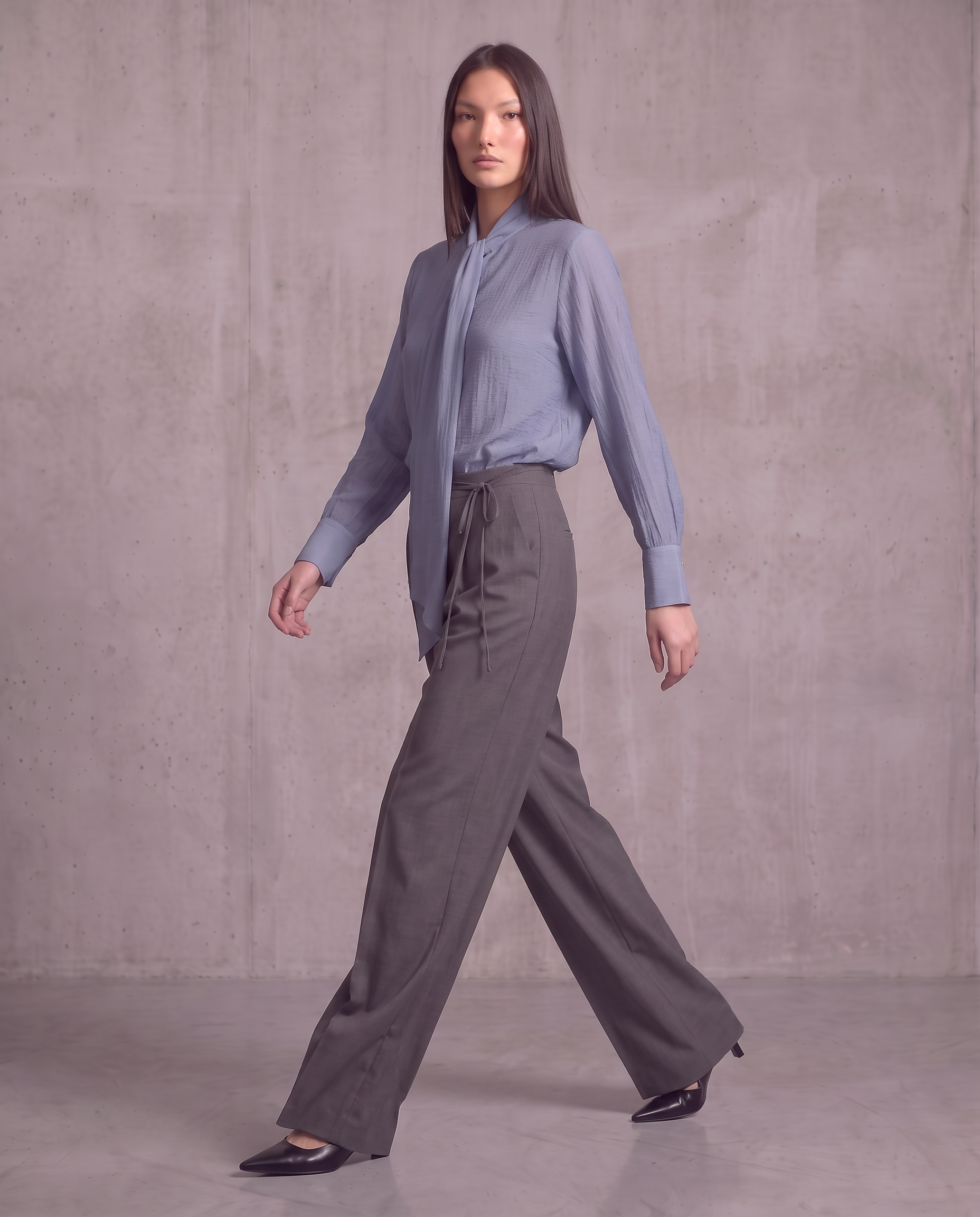 Pantaloni ampi con pieghe