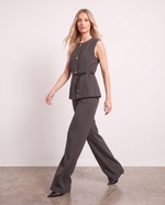 Pantaloni ampi gessati