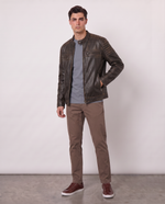 Giacca biker in nappa