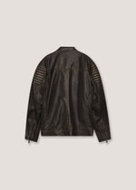 Biker in vera pelle effetto used