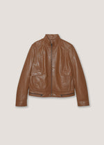 Giacca in vera pelle con zip