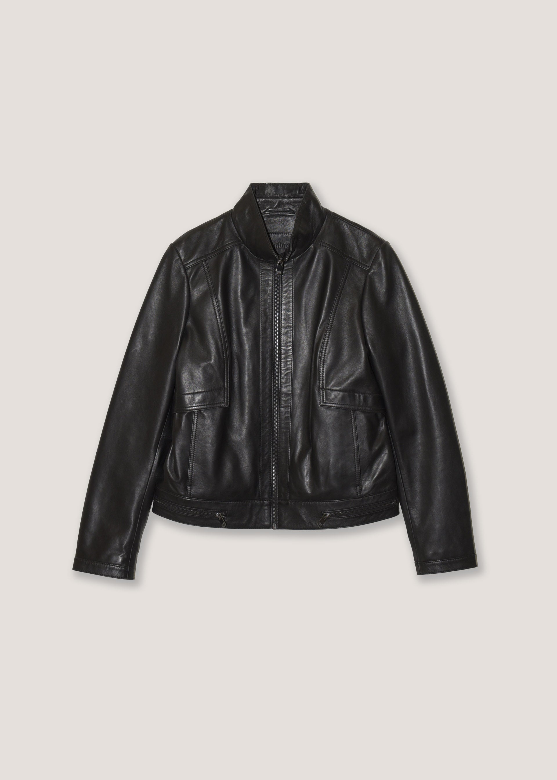 Giacca in vera pelle con zip