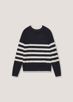 Pullover girocollo a righe