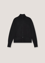 Cardigan misto lana a collo alto