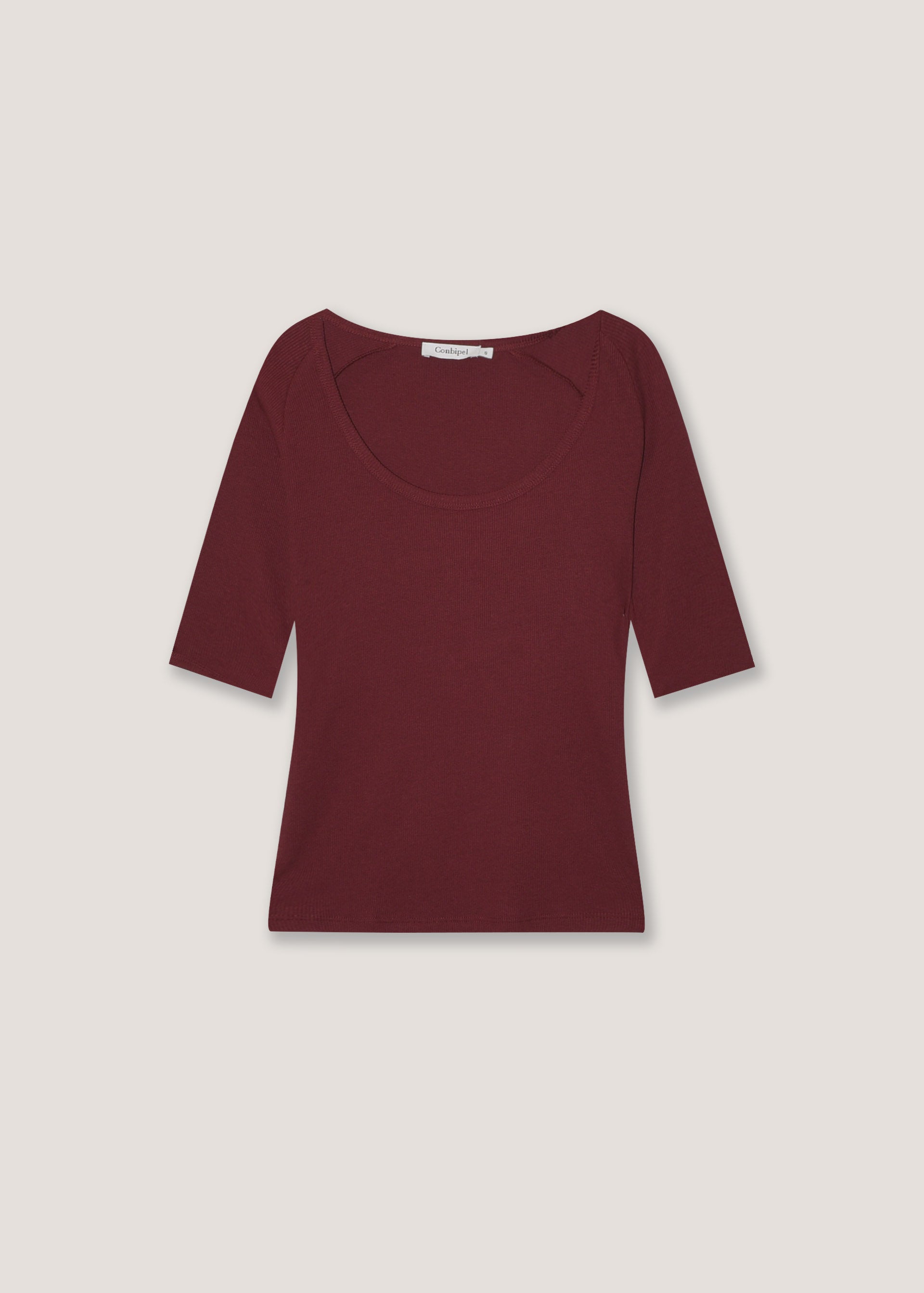 T-shirt in costina di cotone