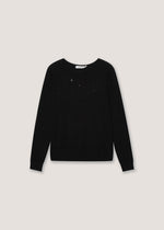 Pullover girocollo con strass
