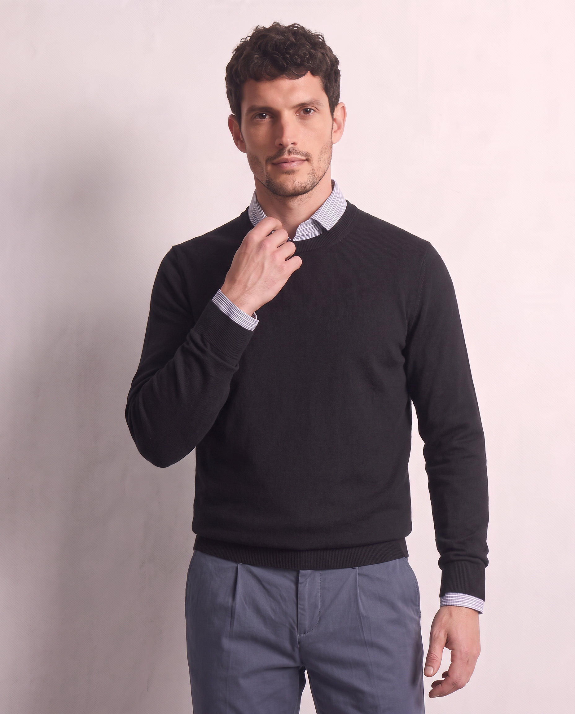 Maglia a girocollo a maniche lunghe