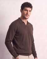 Polo a maniche lunghe in maglia