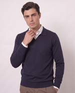 Polo a maniche lunghe in maglia