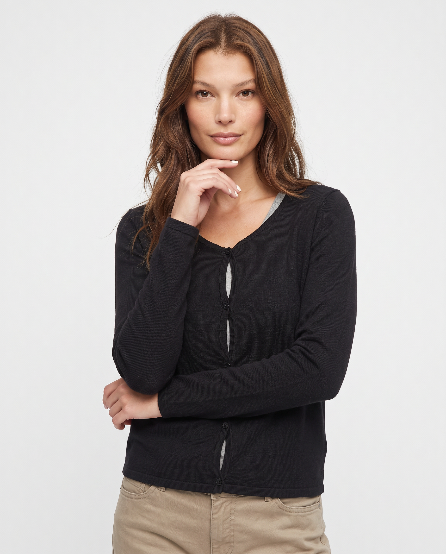 Cardigan con bottoni