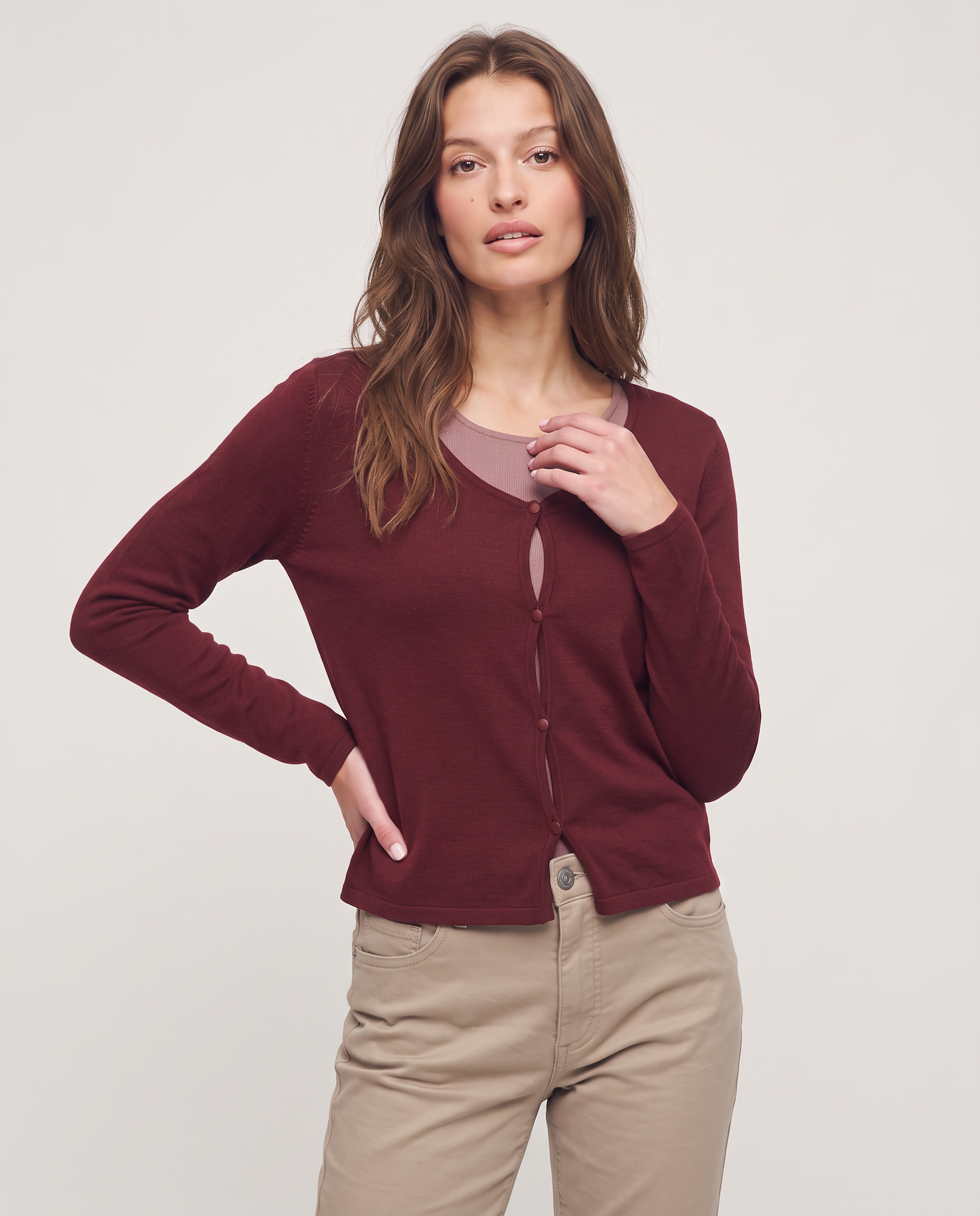 Cardigan con bottoni