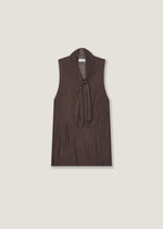 Pullover senza maniche con sciarpa