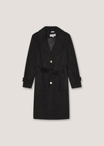 Cappotto monopetto con cintura