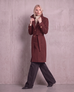 Cappotto monopetto con cintura