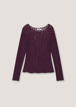 T-shirt aderente in pizzo