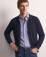 Cardigan con collo a camicia