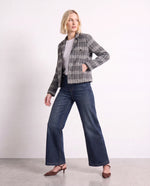 Blazer corto fantasia check