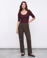Jeans alla caviglia con zip