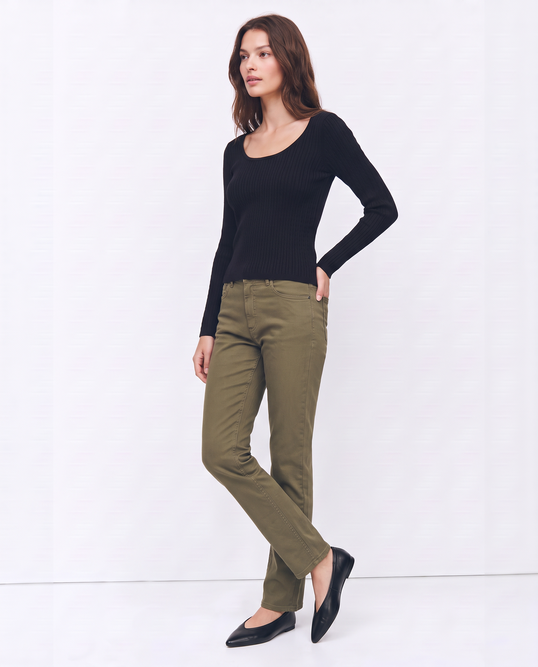 Jeans alla caviglia con zip