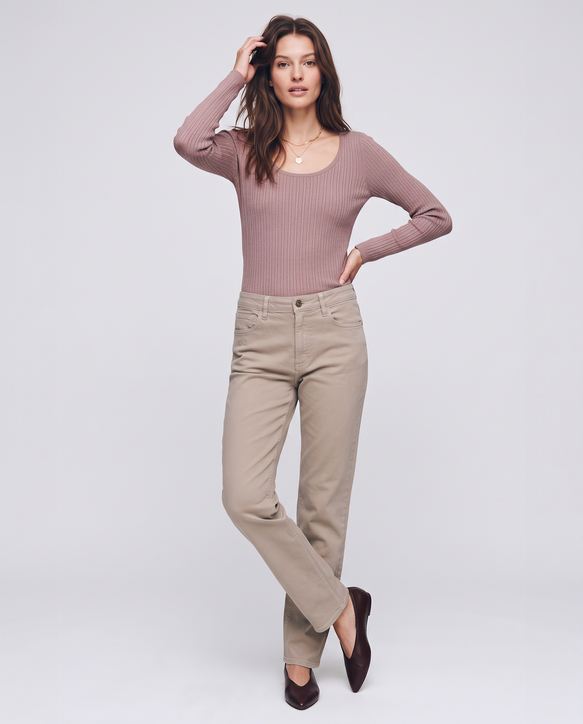 Jeans alla caviglia con zip