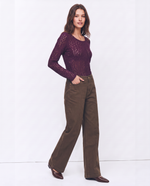 Pantaloni ampi a nervature