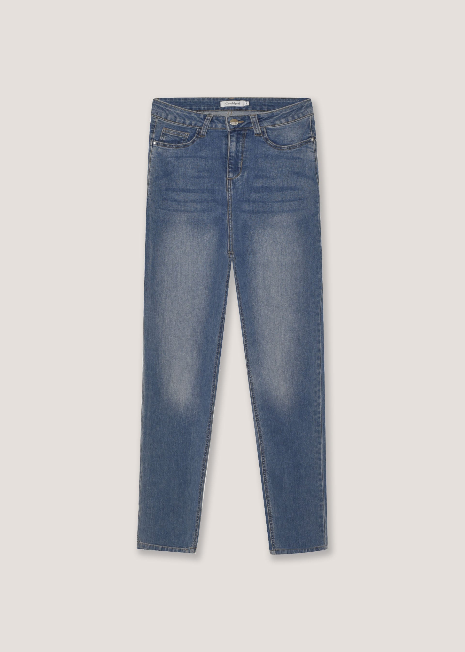 Denim skinny fit a vita alta