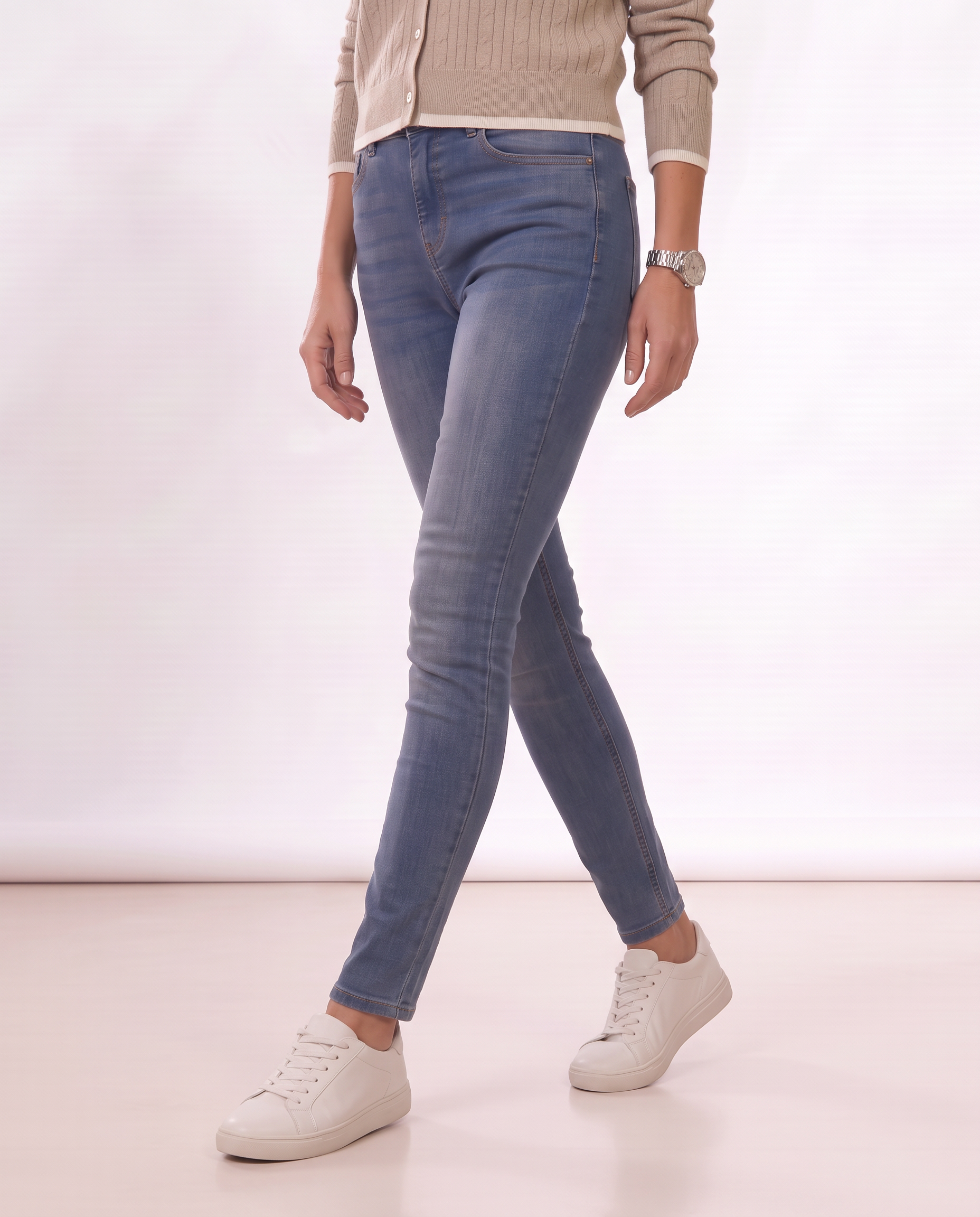 Jeans skinny a vita alta