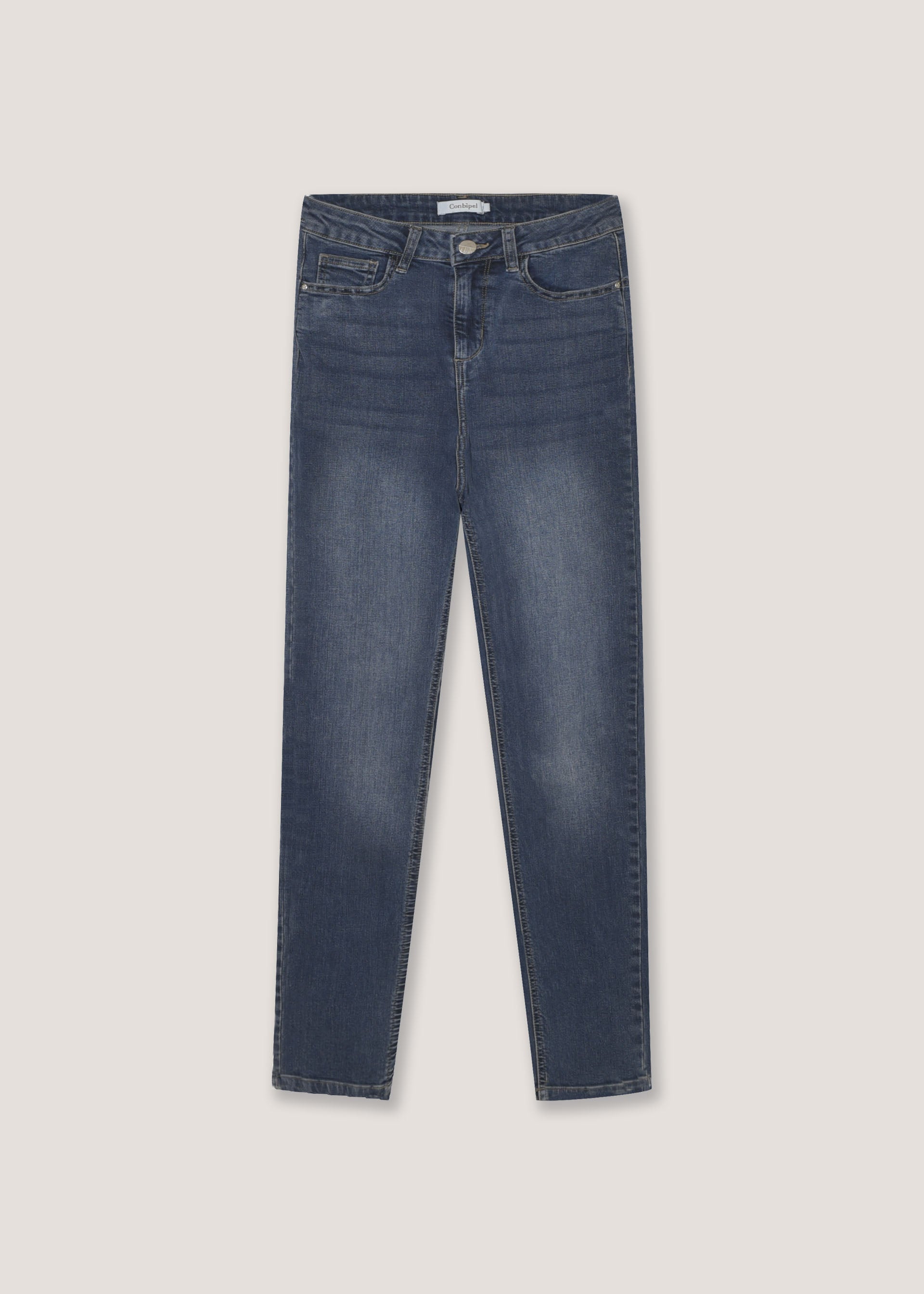 Denim skinny fit a vita alta