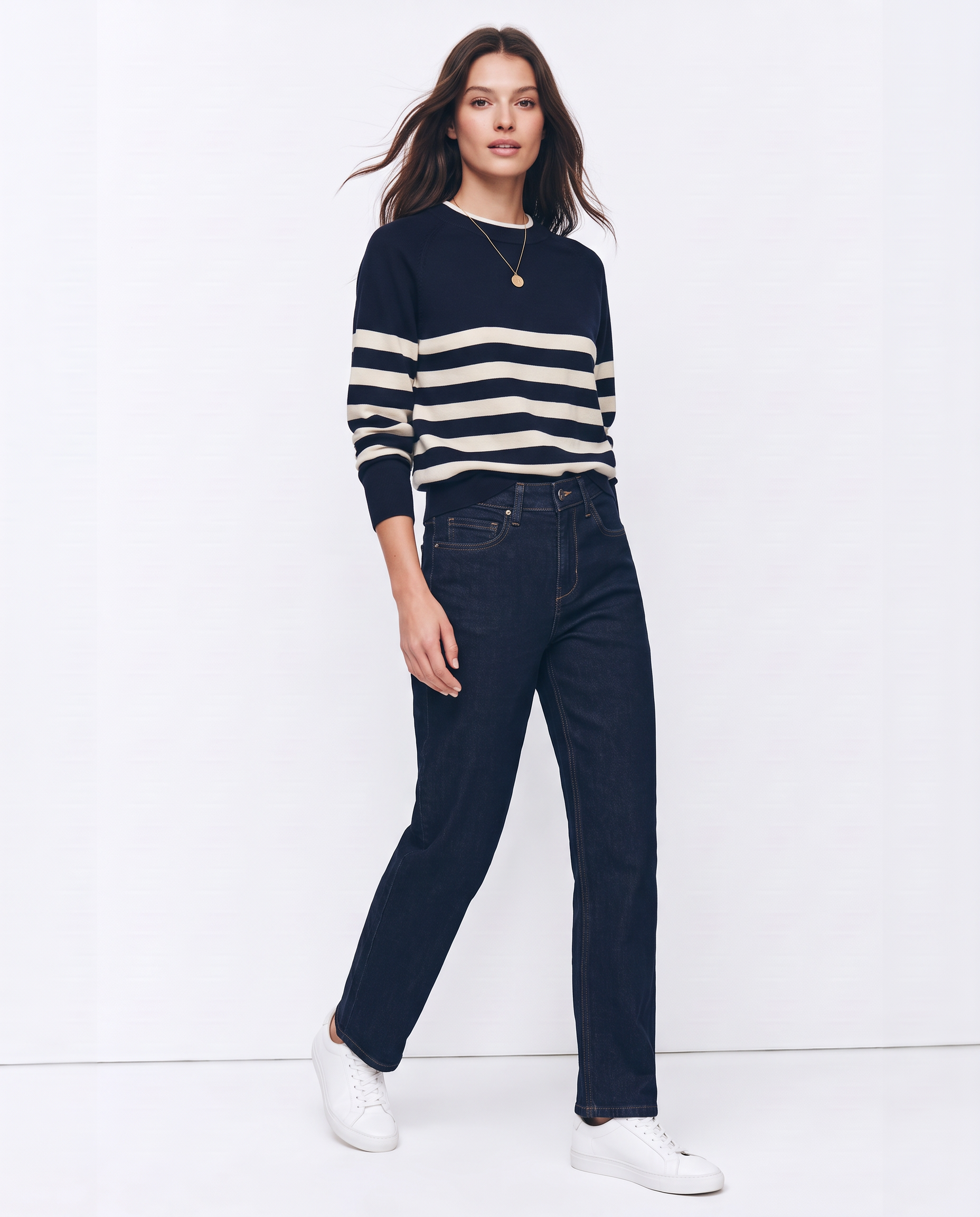 Jeans regular fit a vita alta