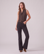 Jeans flare a gamba larga