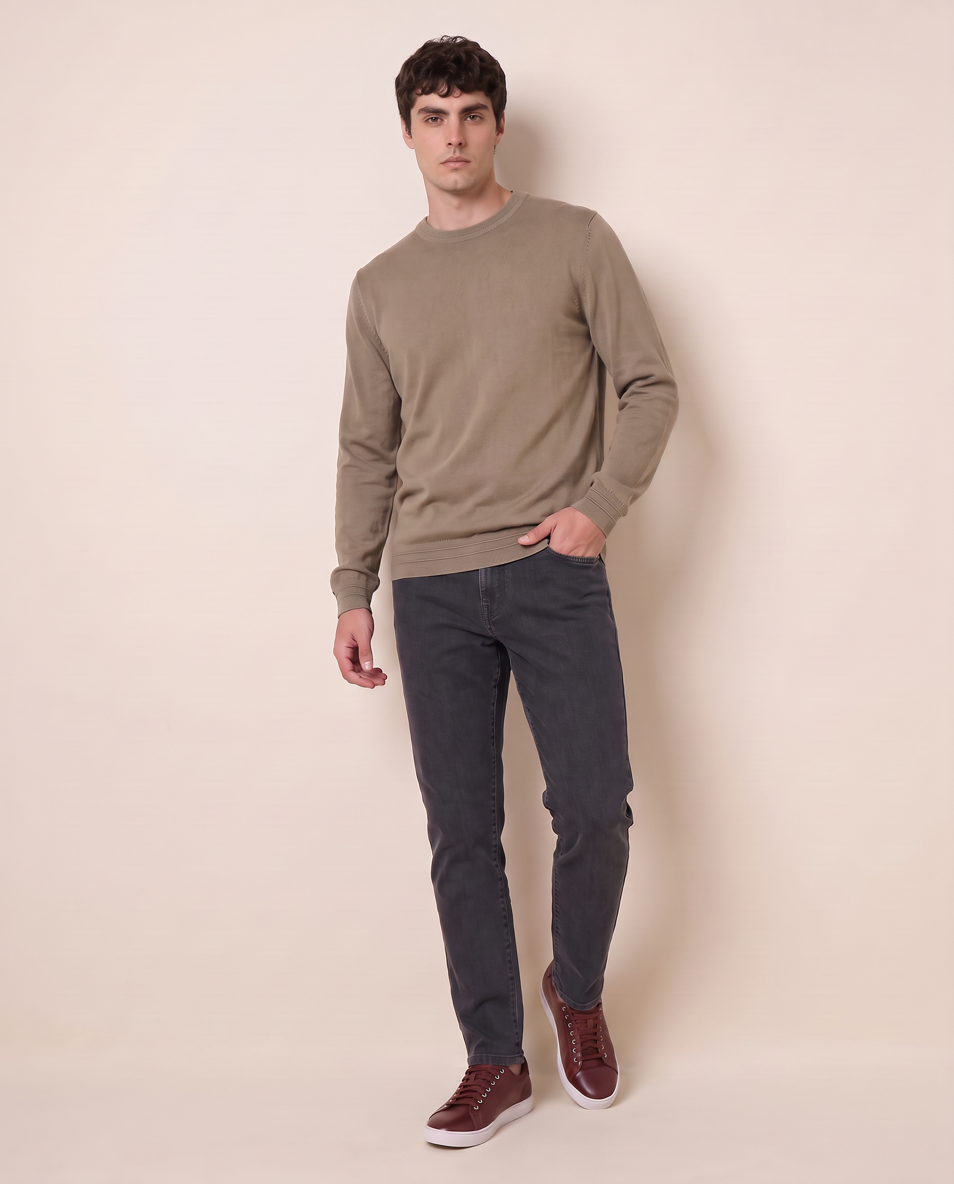 Denim color straight fit