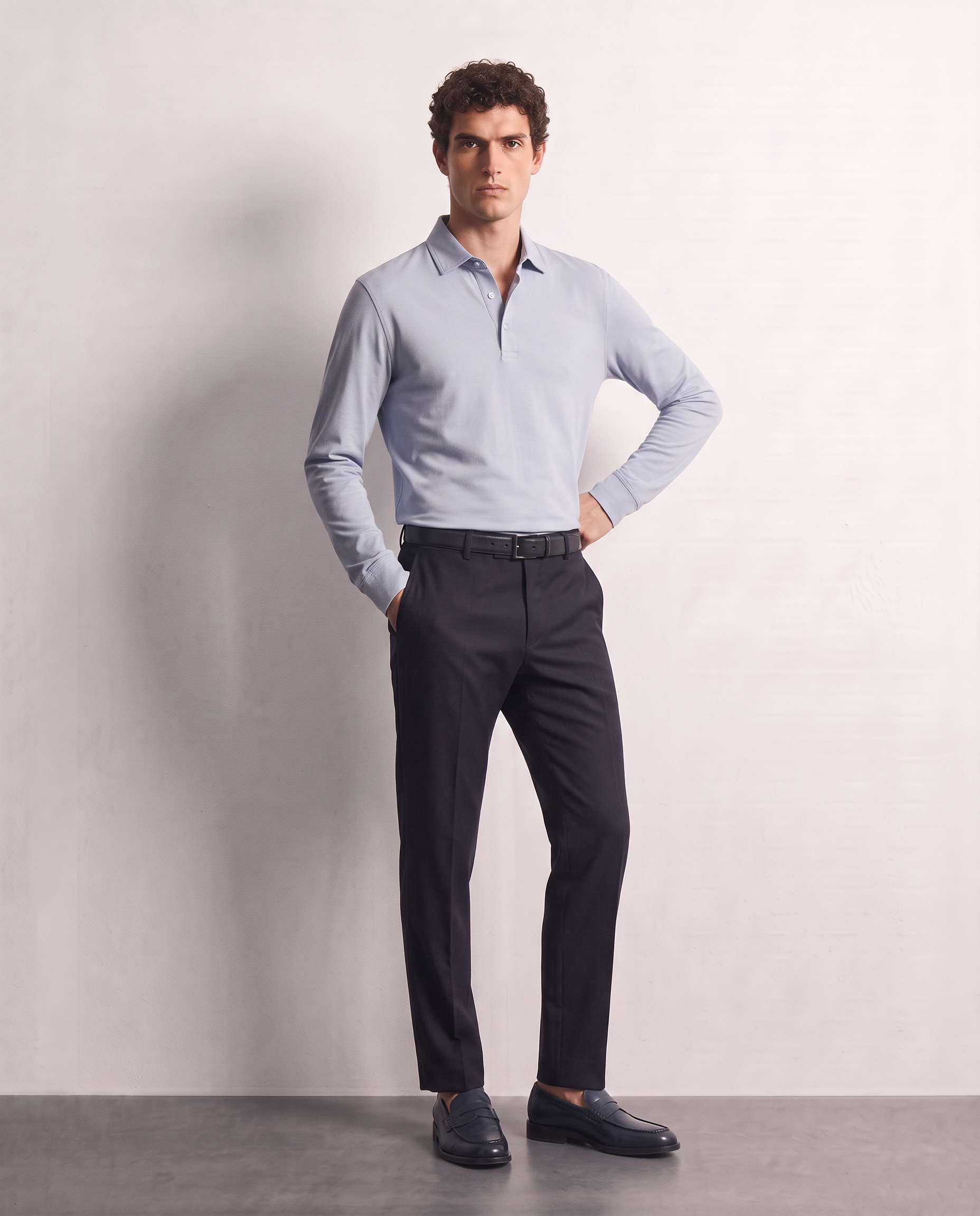 Polo con collo camicia