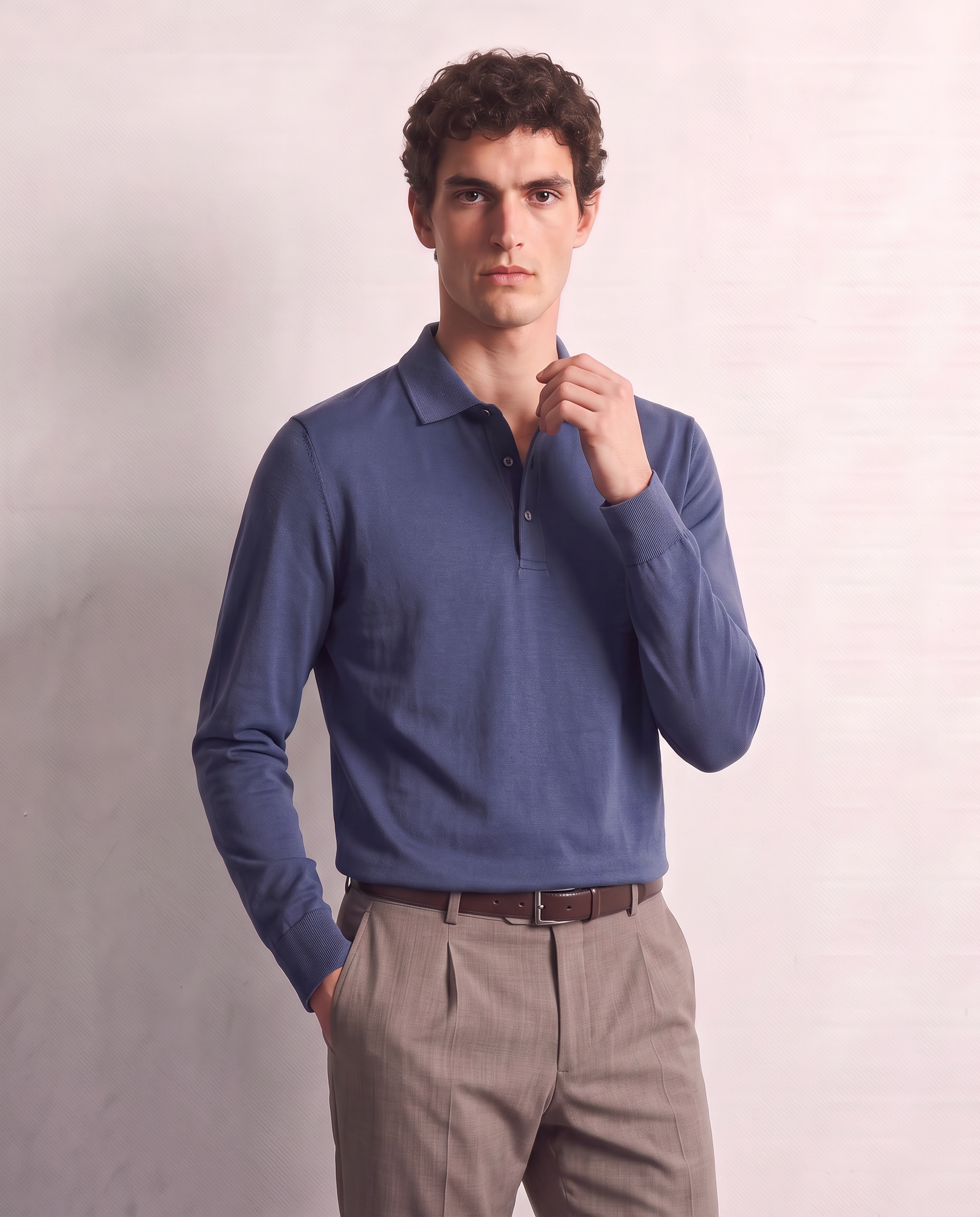 Polo con collo camicia