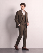 Abito monopetto con gilet fantasia
