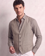 Gilet spigato con collo a V