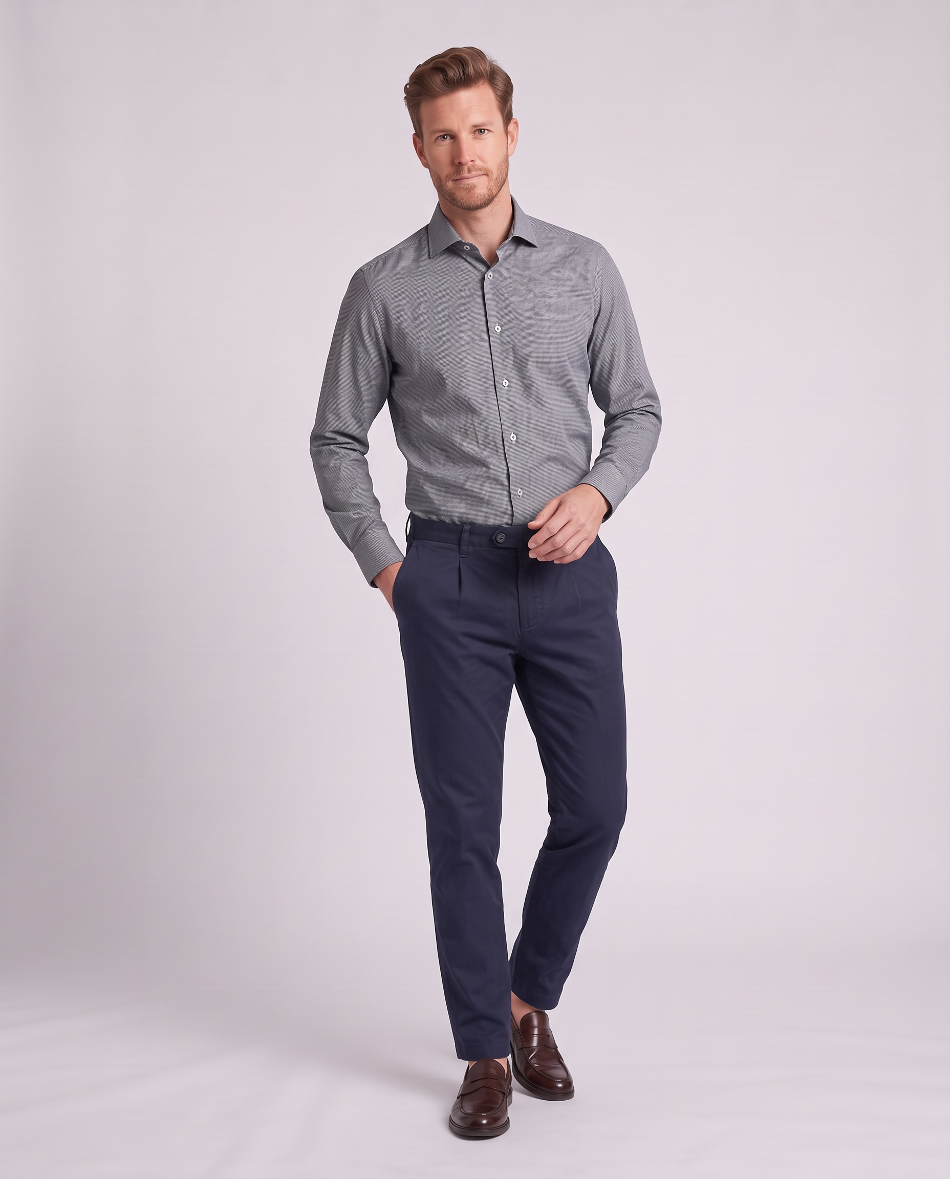 Camicia con colletto a punta