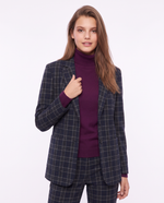Blazer monopetto con motivo check